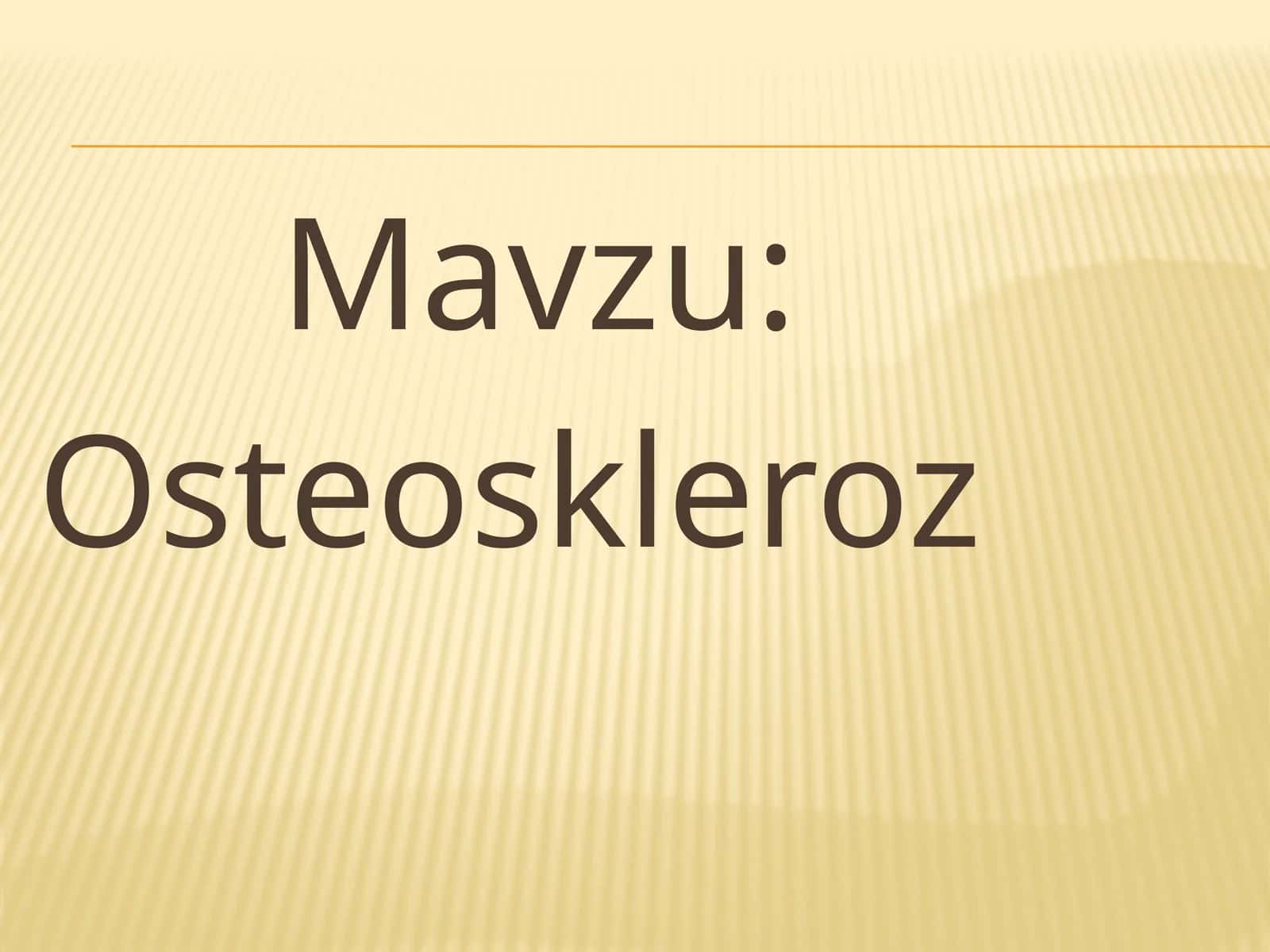 Osteoskleroz
