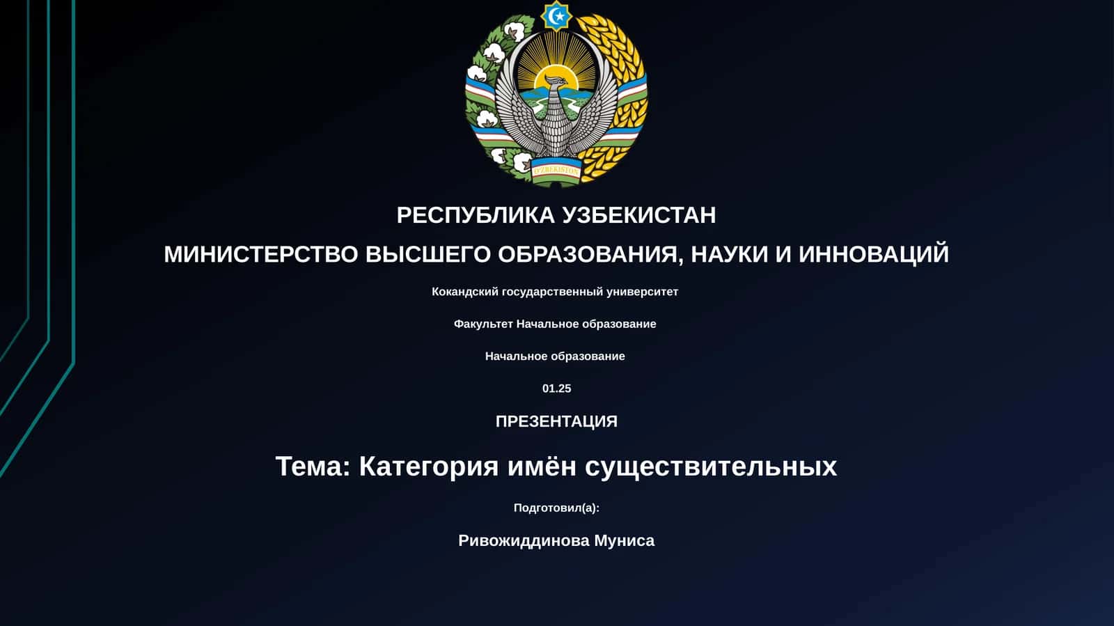 Категория имён существительных