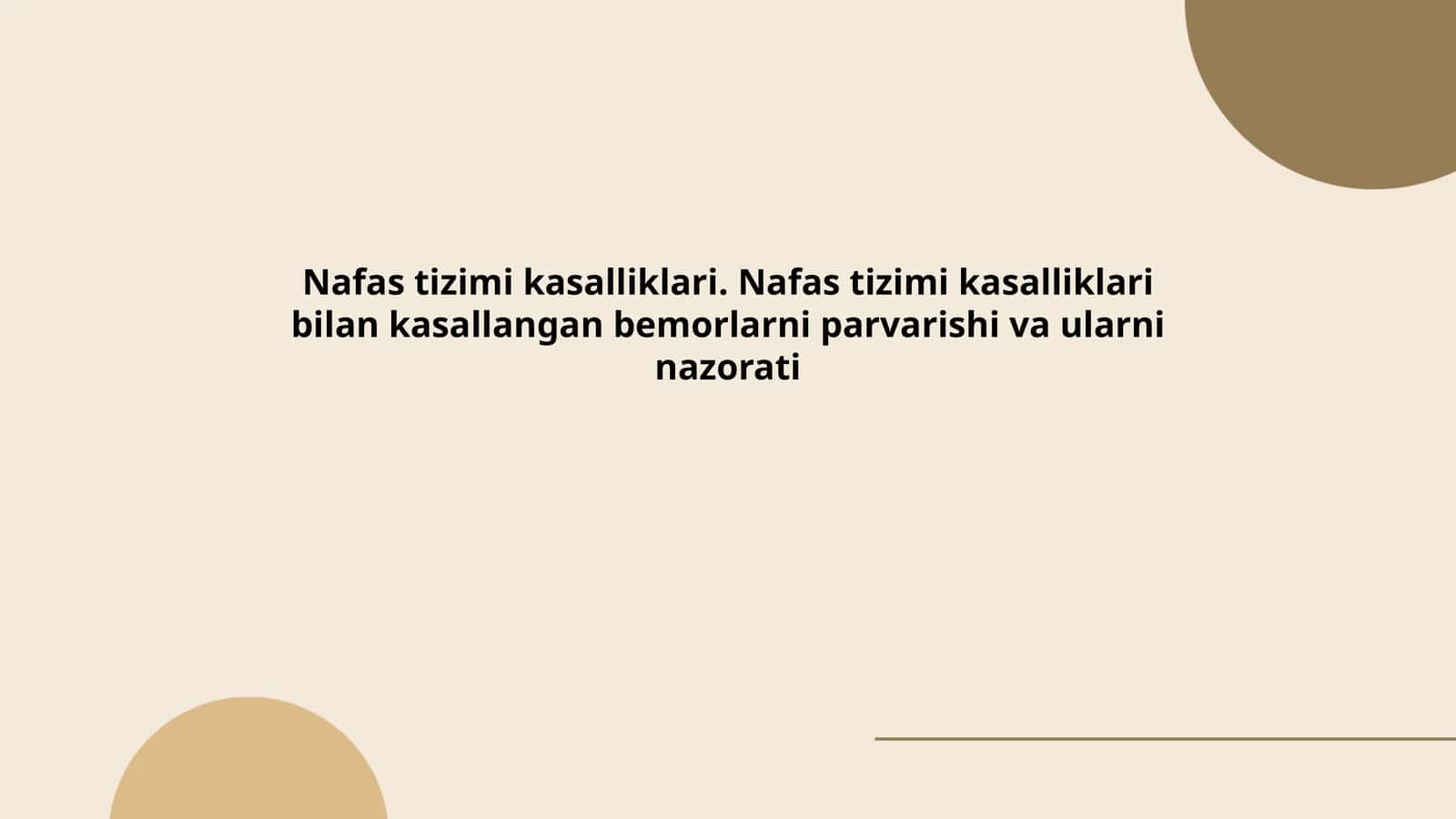 Nafas tizimi kasalliklari