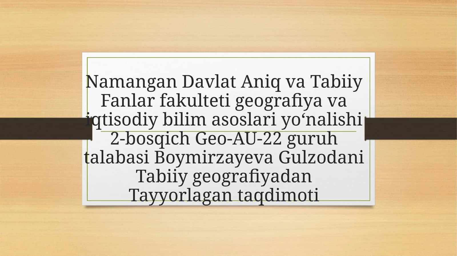 Tabiiy geografiya