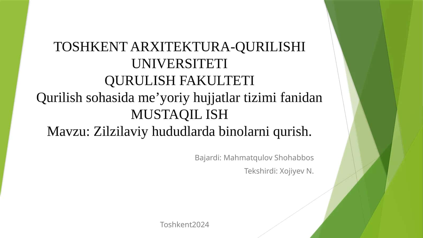 Zilzilaviy hududlarda binolarni qurish