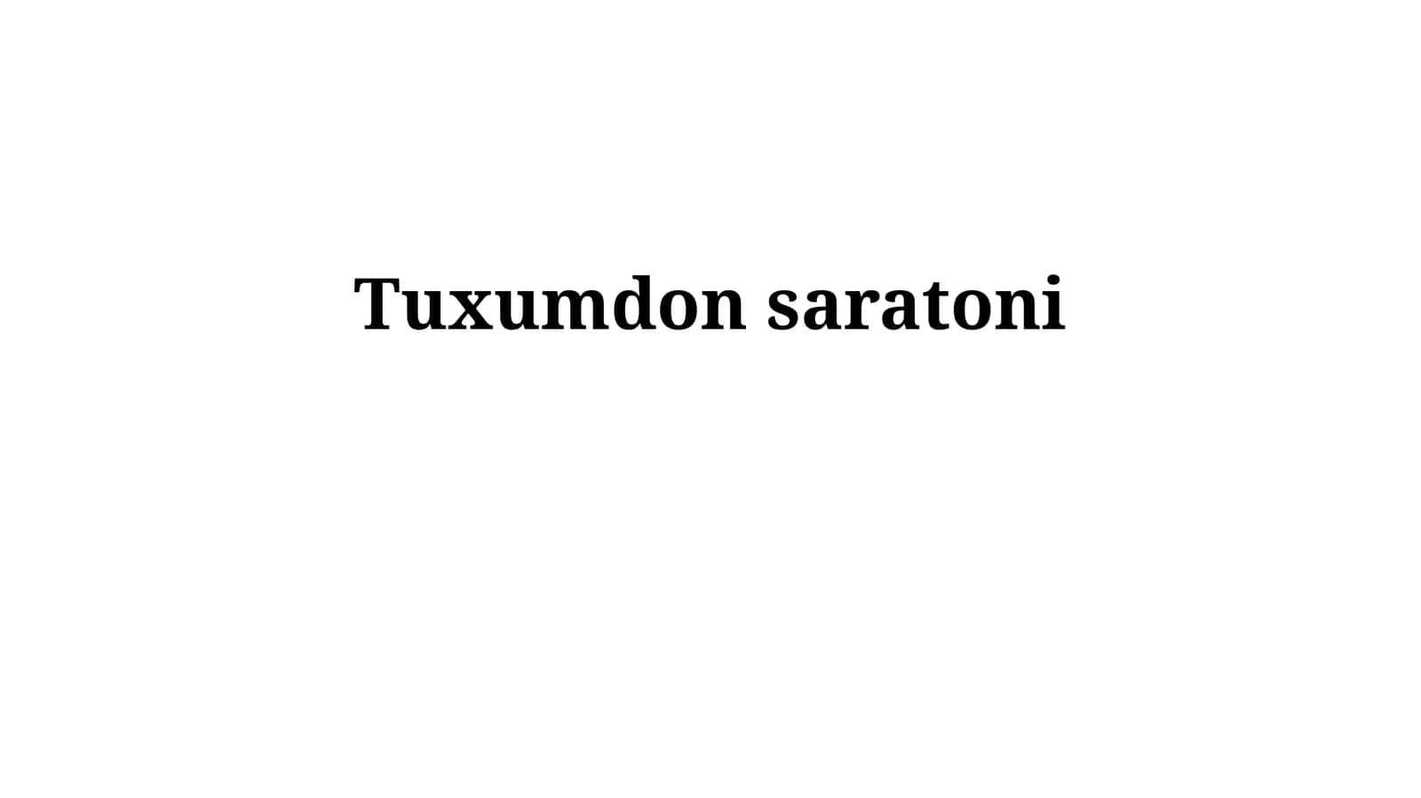 Tuxumdon saratoni
