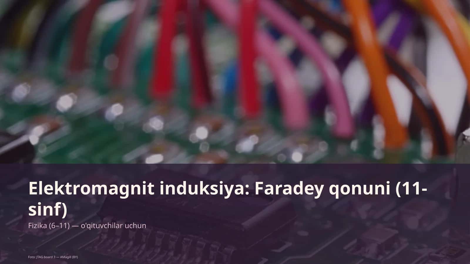 Elektromagnit induksiya: Faradey qonuni (11-sinf)