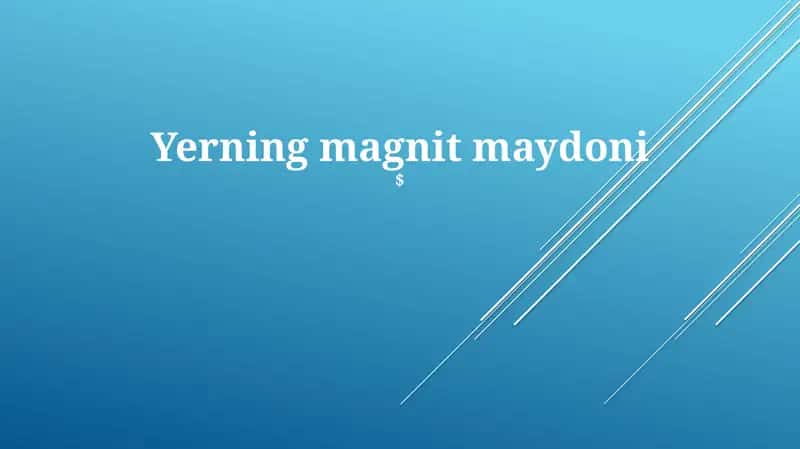 Magnit maydonlar