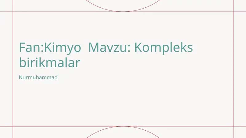 Kompleks birikmalar