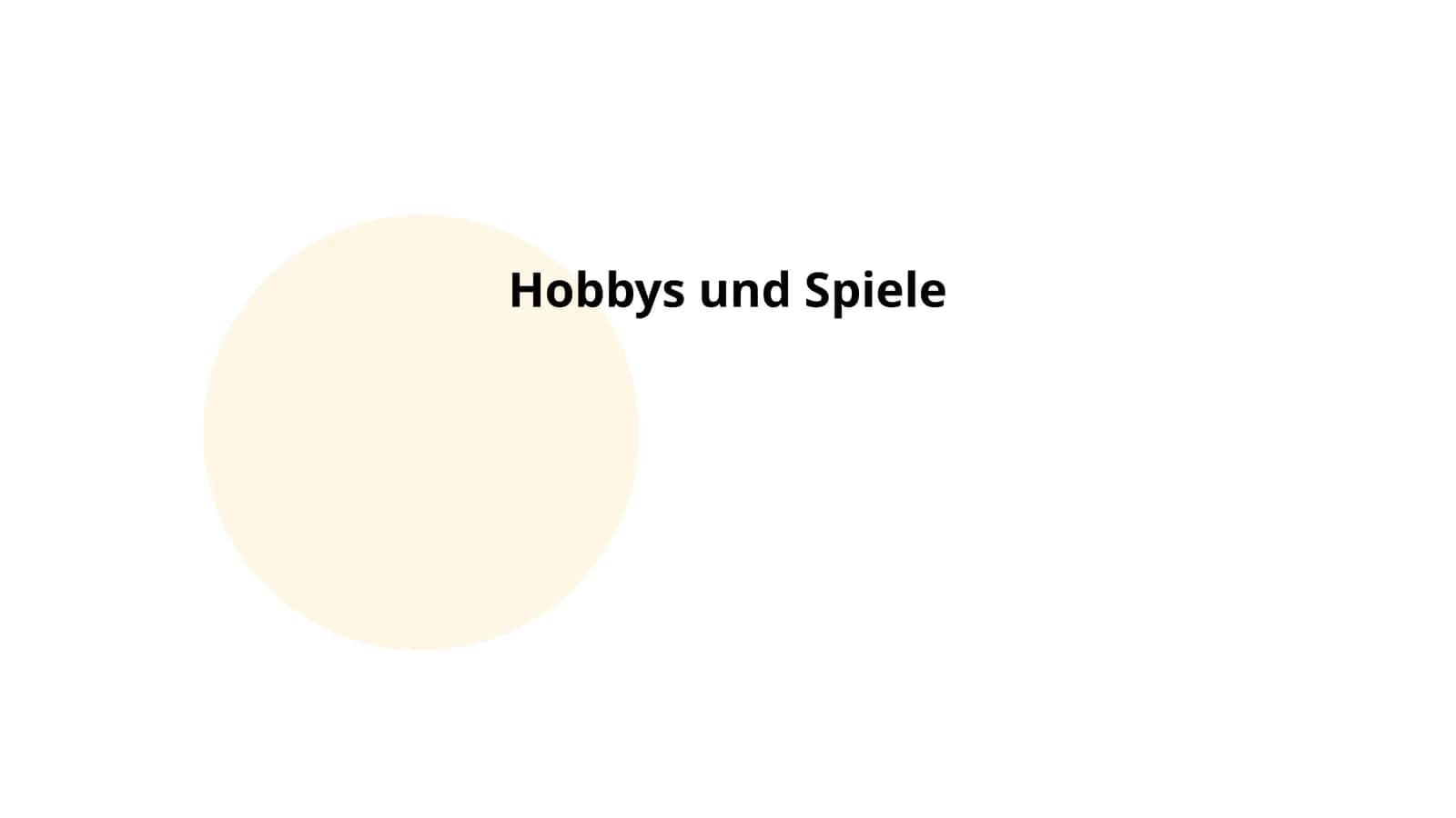 Hobbys und Spiele