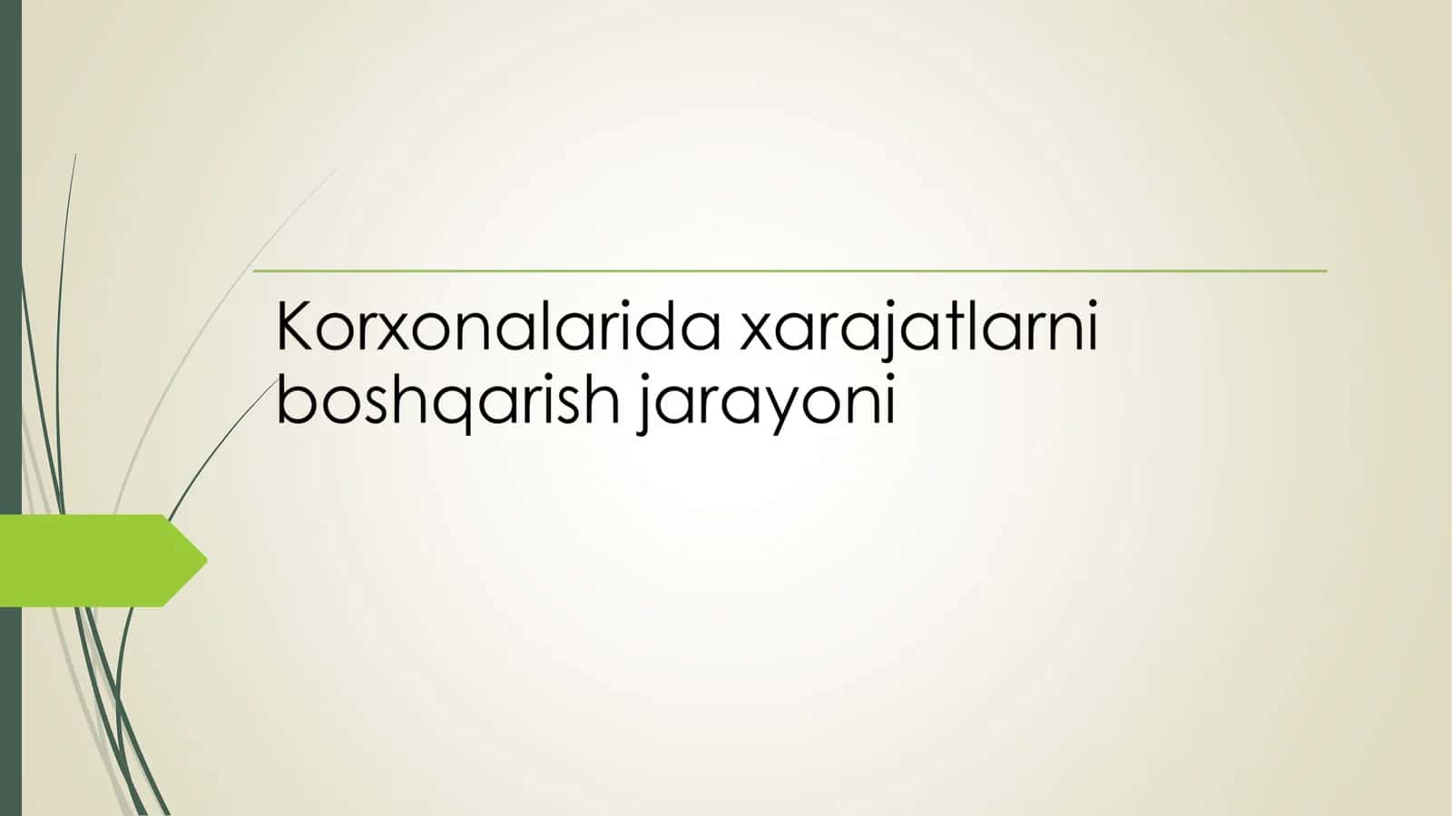Korxonalarda mahsulot tannarxi