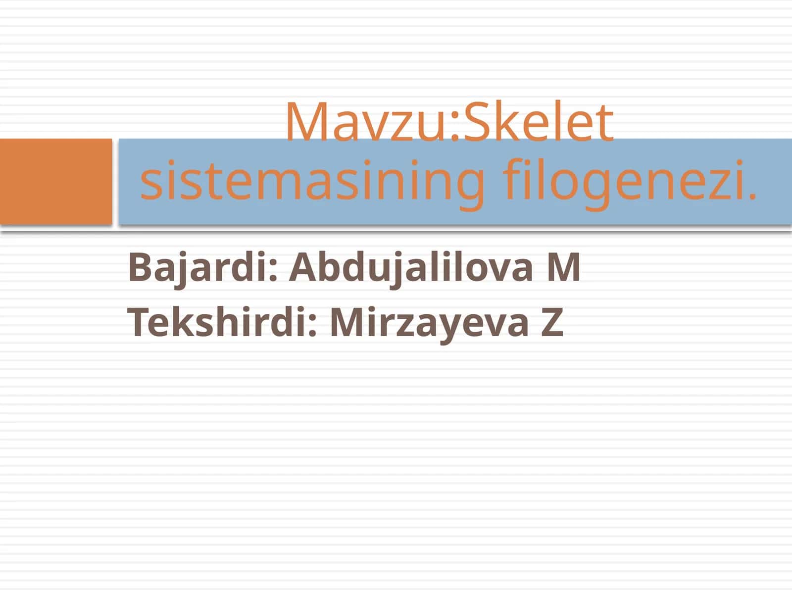 Skeletsistemasining filogenezi