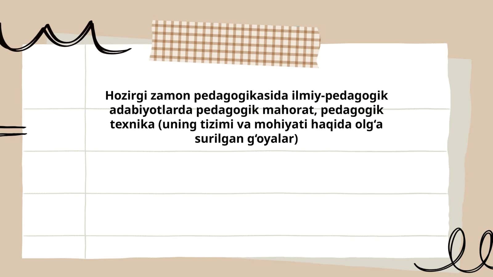 Pedagogik Mahoratning Nazariy Asoslari