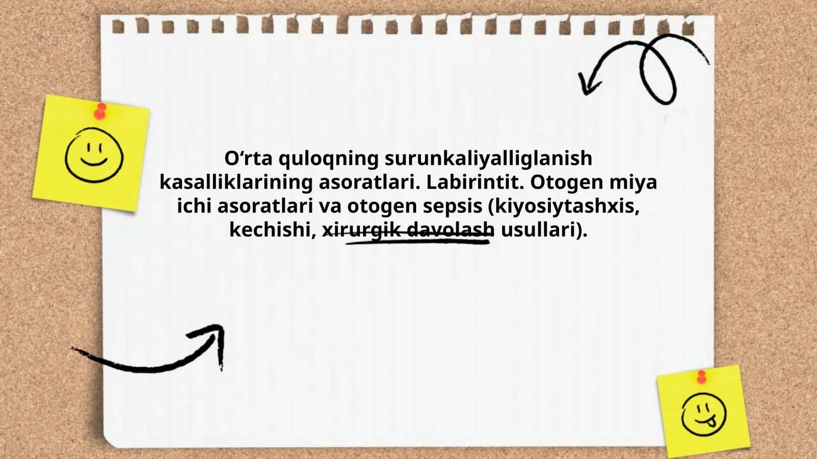 O‘rta quloqning surunkaliyalliglanish kasalliklarining asoratlari