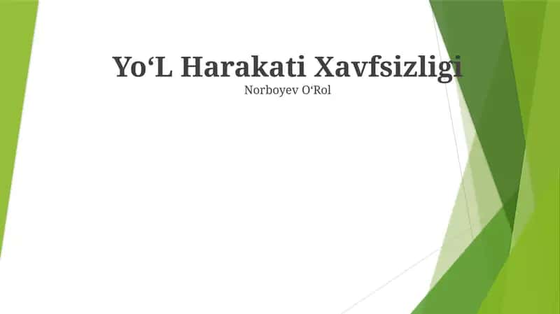 YoʻL Harakati Xavfsizligi