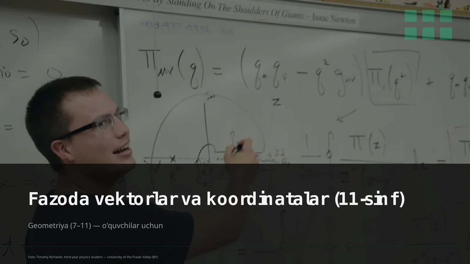 Fazoda vektorlar va koordinatalar (11-sinf)