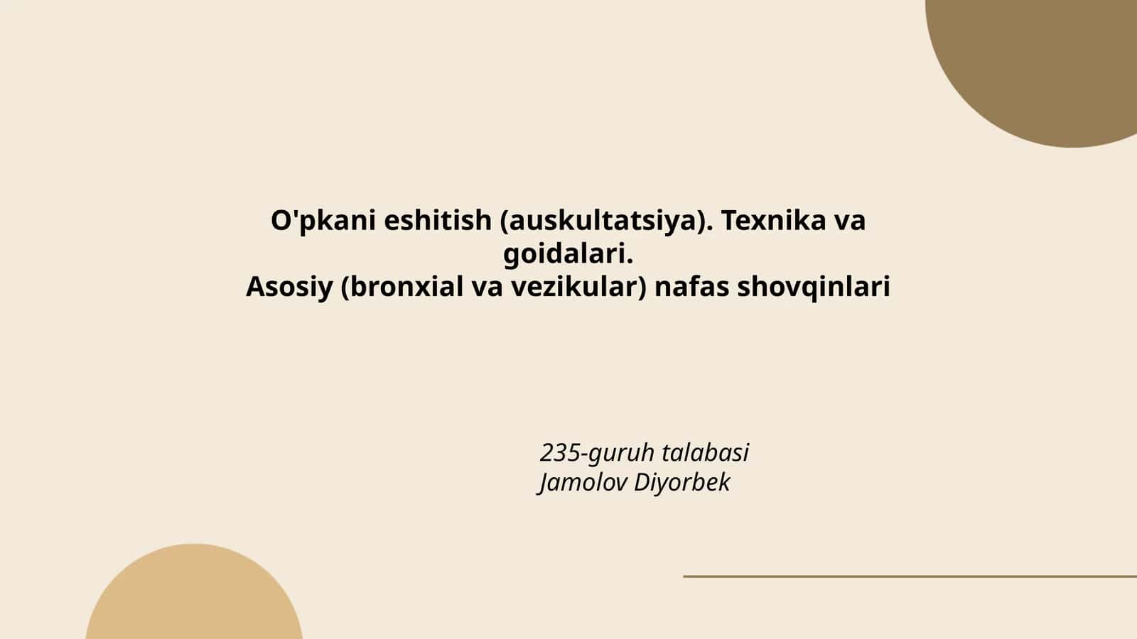 Auskultatsiya Texnikasi va Asosiy Qoidalari