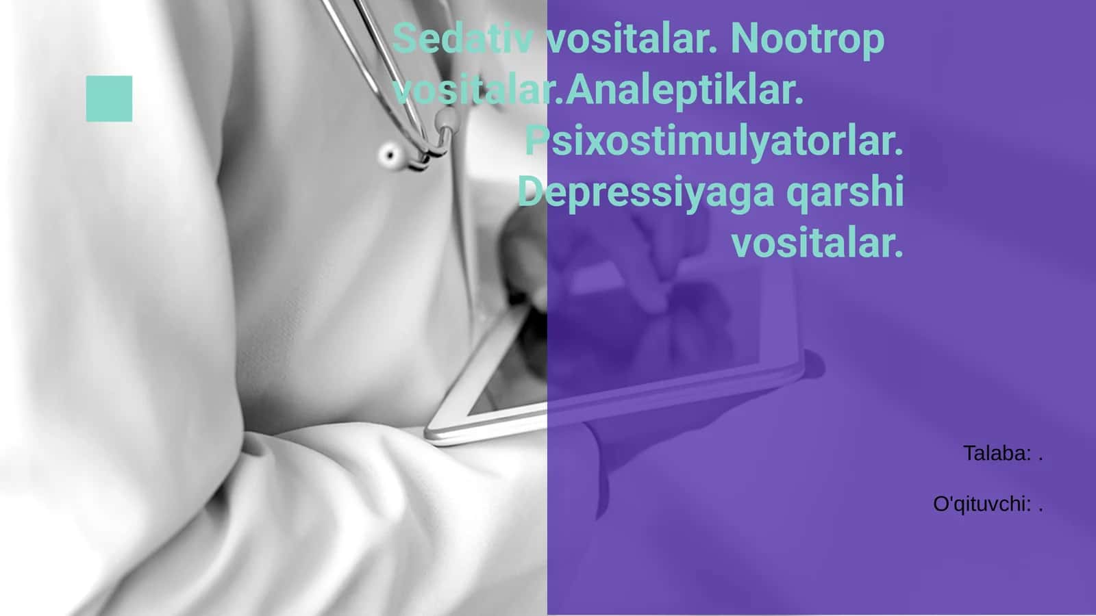 Sedativ vositalar