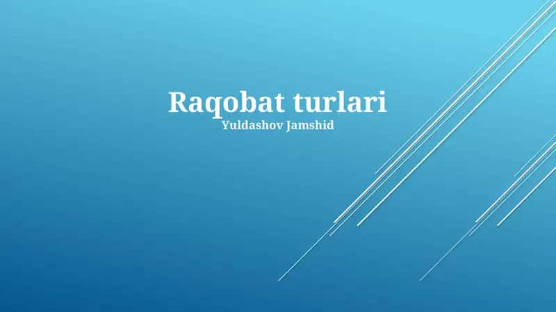 Raqobat turlari