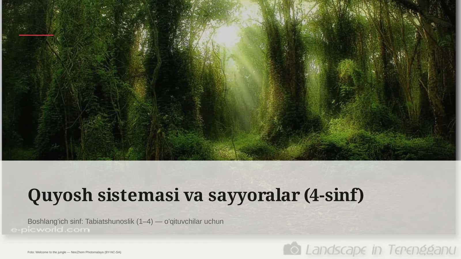 Quyosh sistemasi va sayyoralar (4-sinf)