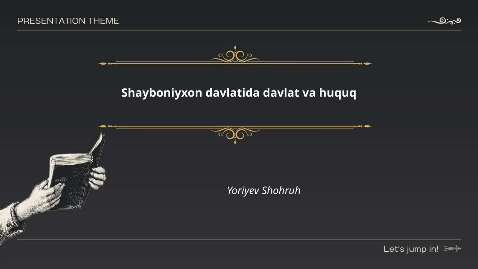 Shayboniyxon davlatida davlat va huquq