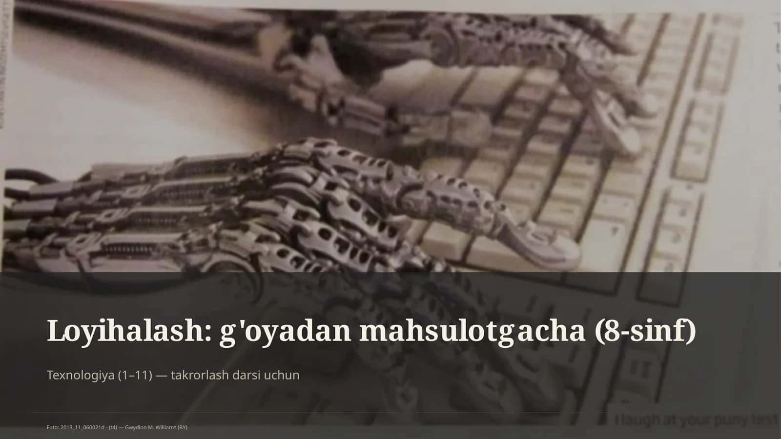 Loyihalash: g'oyadan mahsulotgacha (8-sinf)