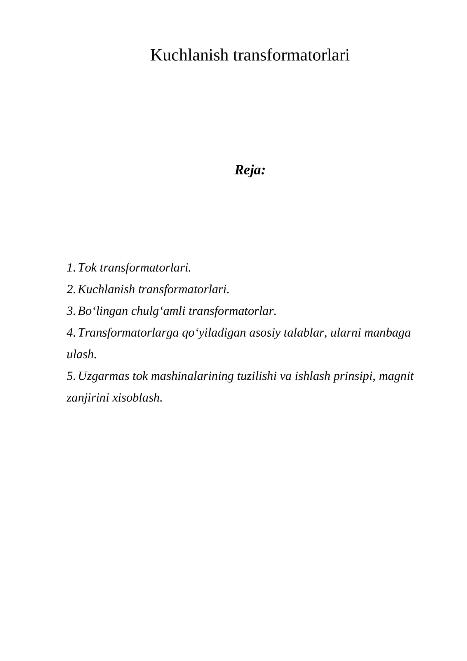 Kuchlanish transformatorlari