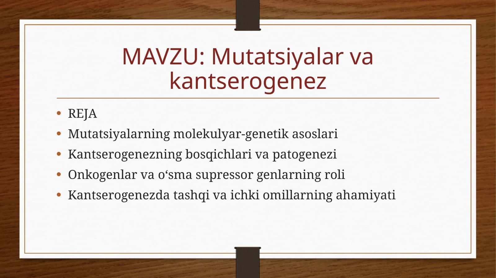 Mutatsiyalarvakantserogenez