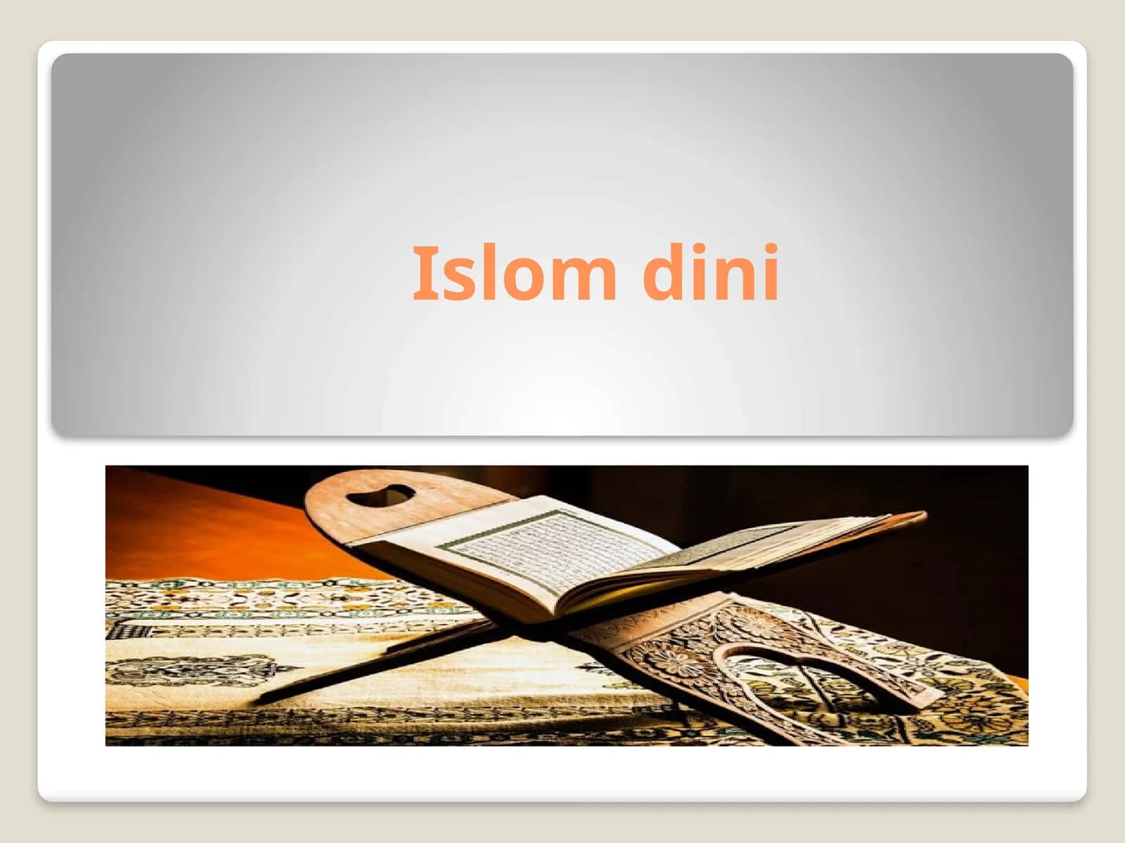 Islom dini