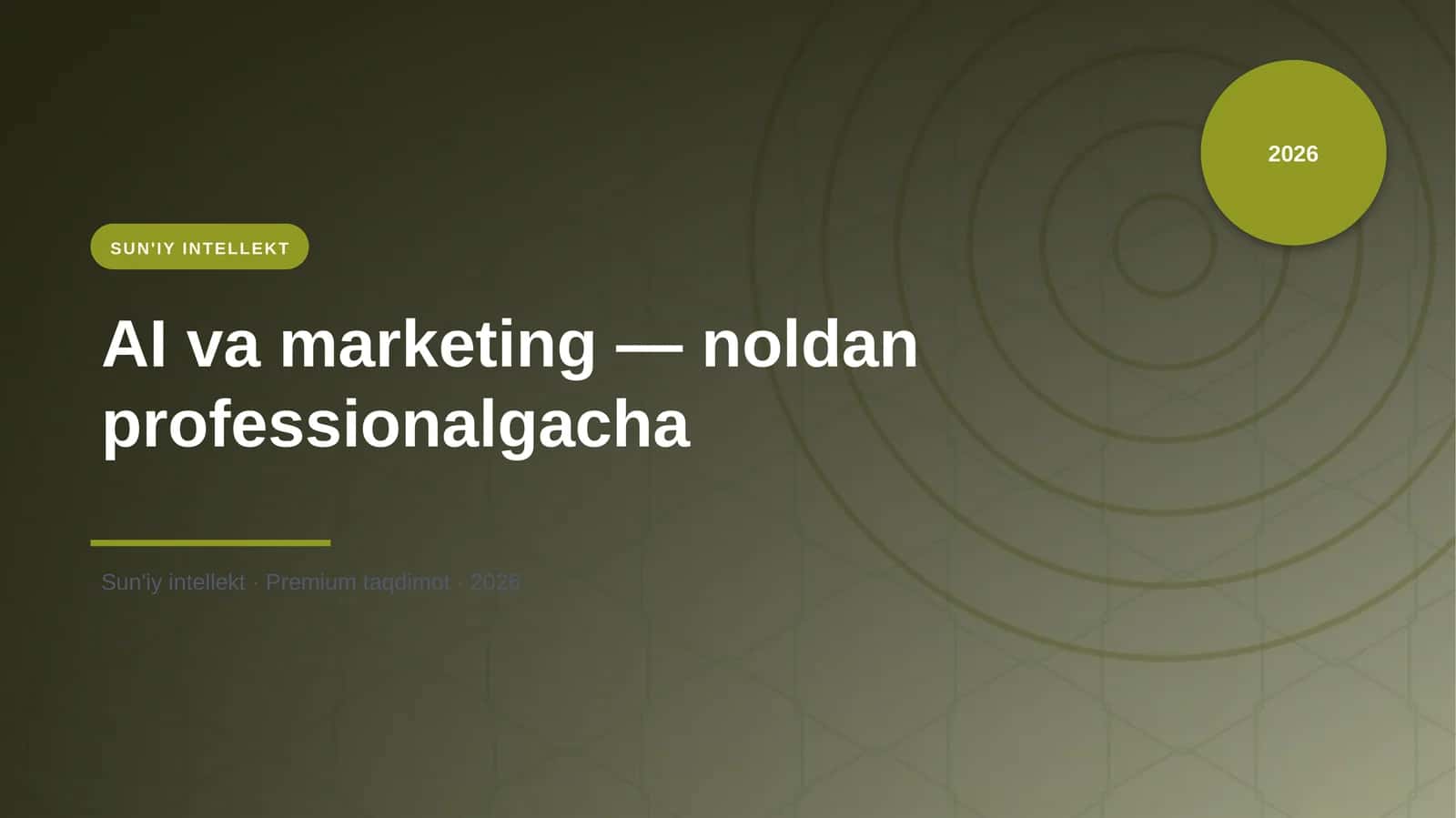 AI va marketing — noldan professionalgacha
