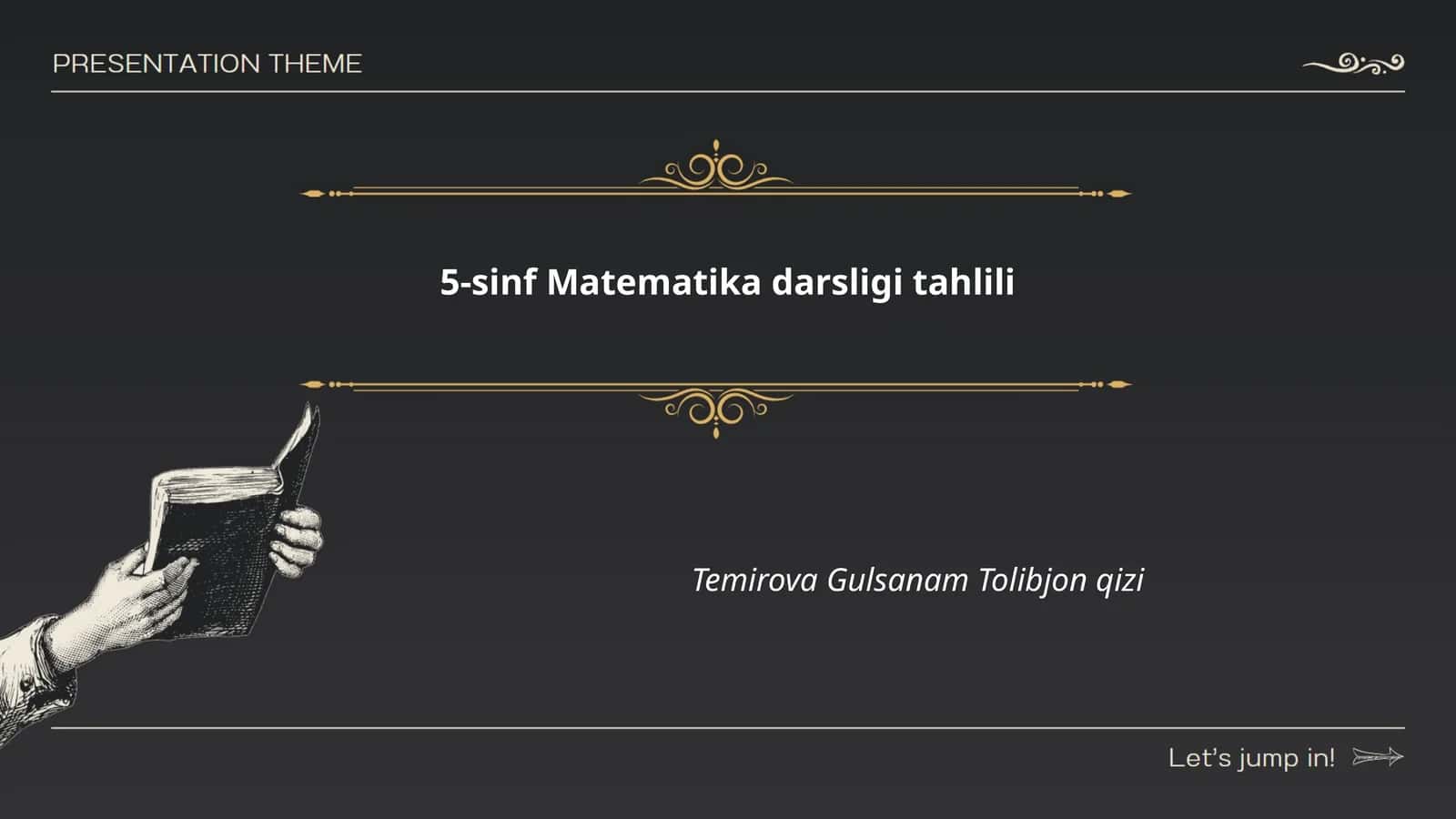 5-sinf Matematika darsligi tahlili