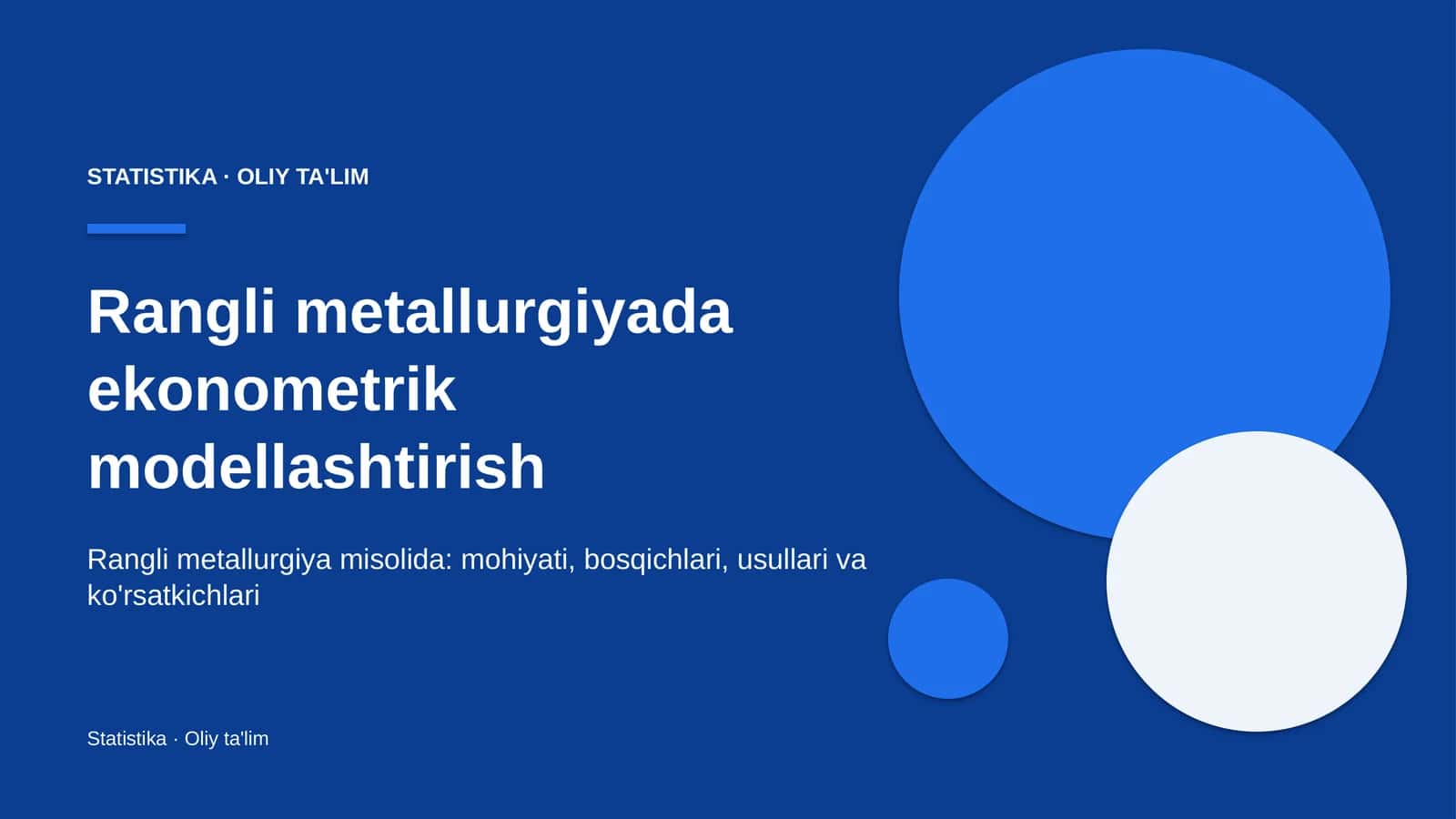 rangli metallurgiyada ekonometrik modellashtirish 8891