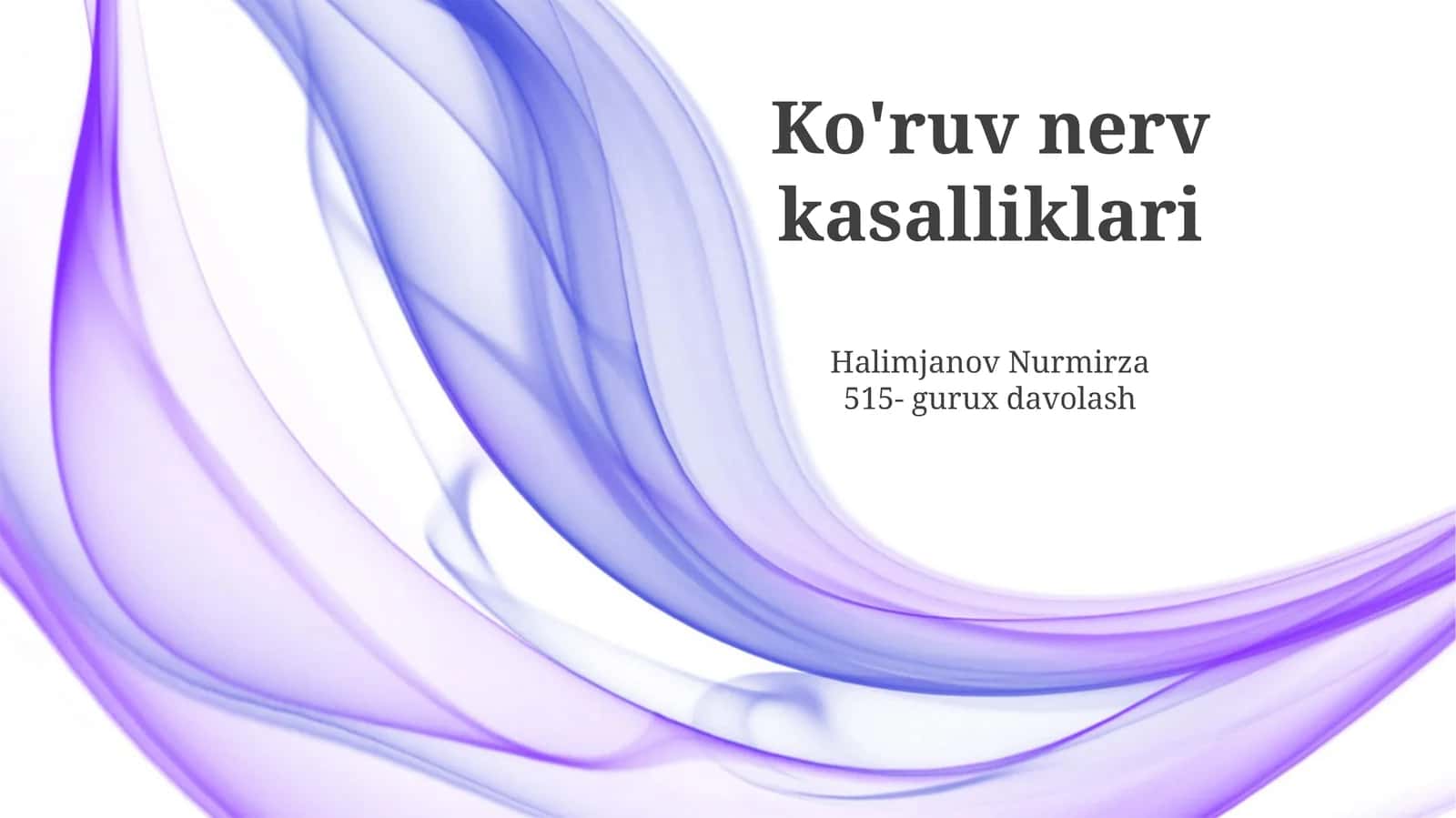 Ko'rish nerv kasalliklari