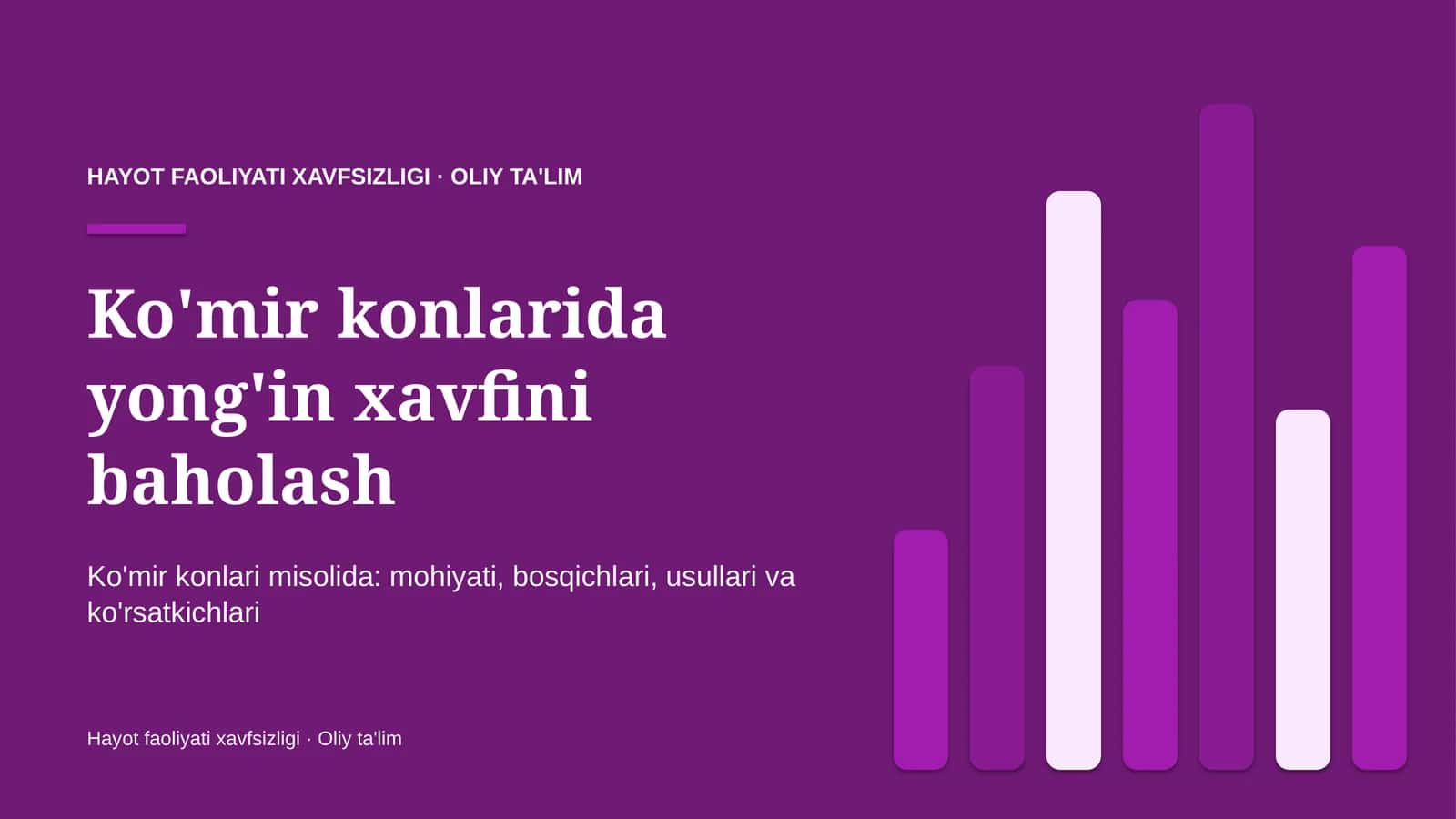 Ko'mir konlarida yong'in xavfini baholash