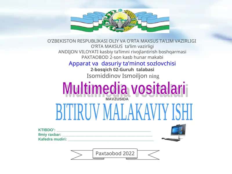BITIRUV MALAKAVIY ISHI