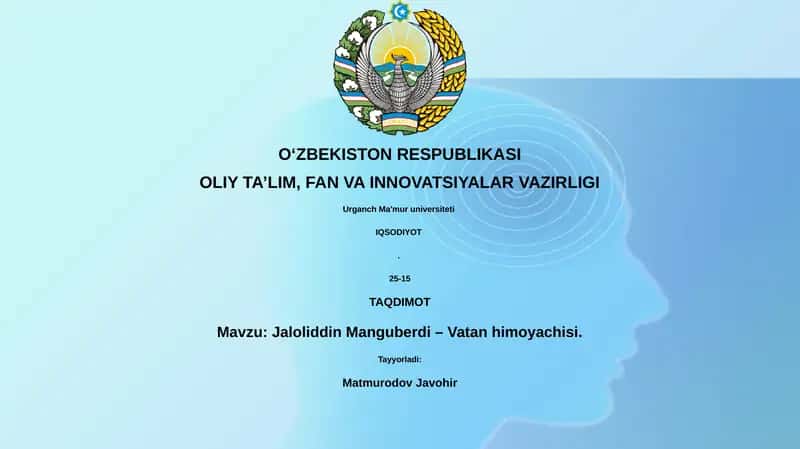 Jaloliddin Manguberdi – Vatan himoyachisi
