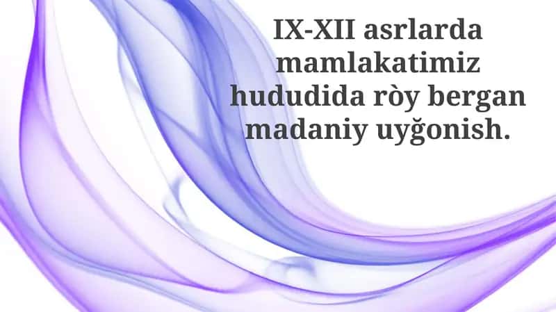 Fan va texnologiya taraqqiyoti
