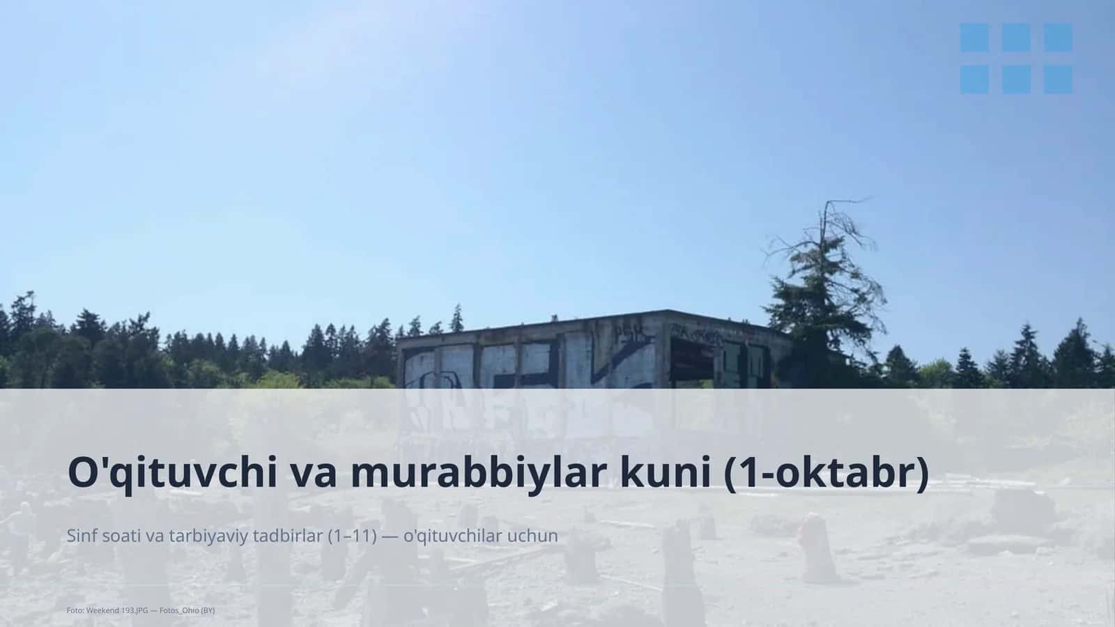 O'qituvchi va murabbiylar kuni (1-oktabr)