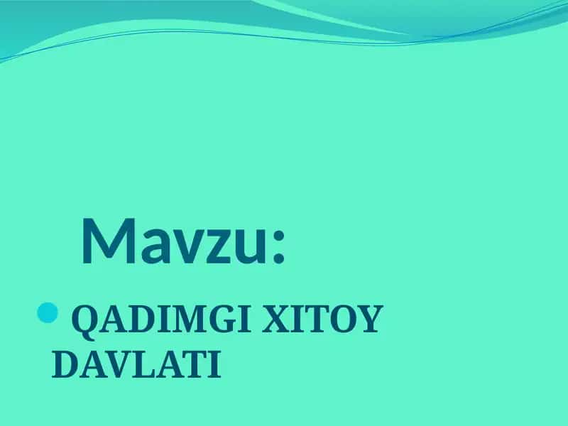 QADIMGI XITOY DAVLATI
