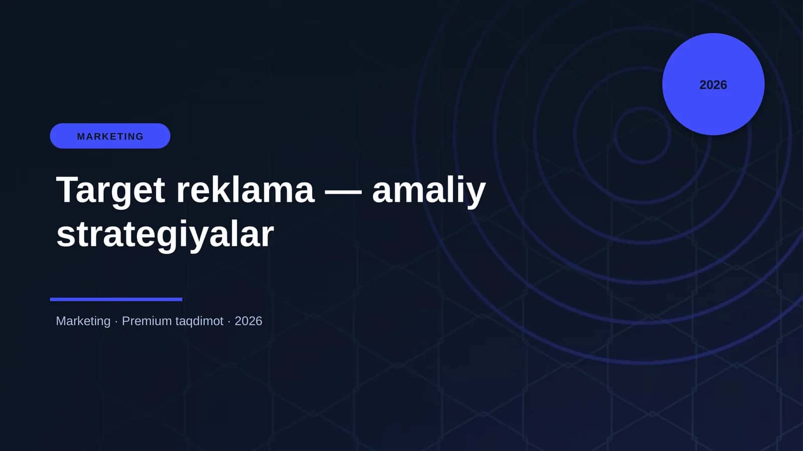 Target reklama — amaliy strategiyalar