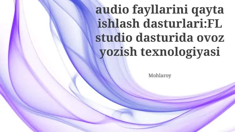 FL Studio dasturida ovoz yozish texnologiyasi