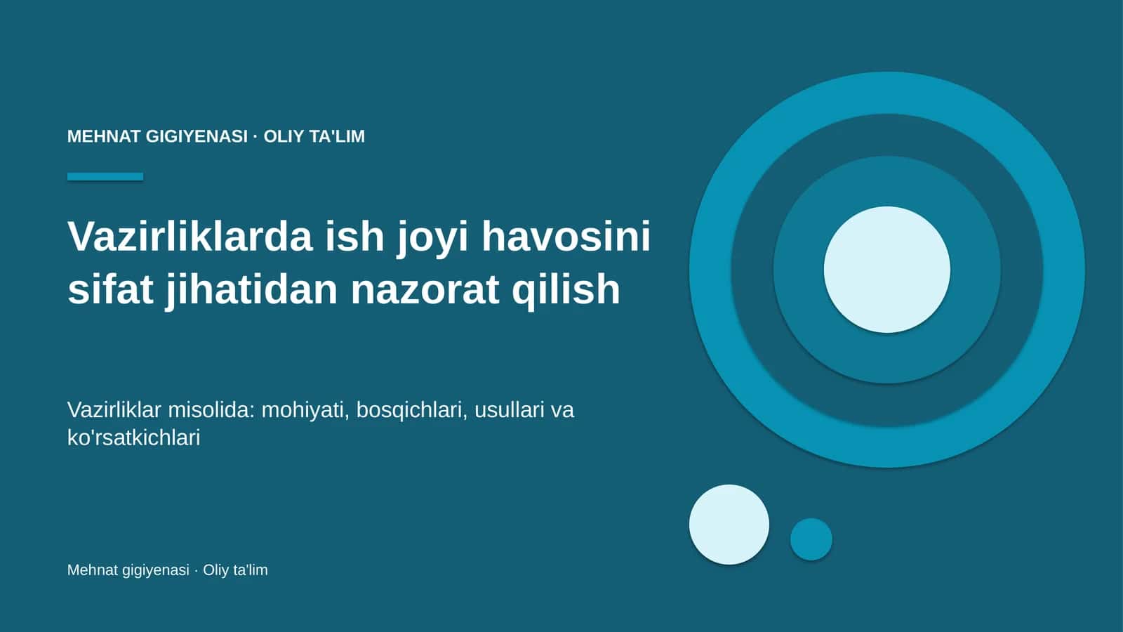 Vazirliklarda ish joyi havosini sifat jihatidan nazorat qilish