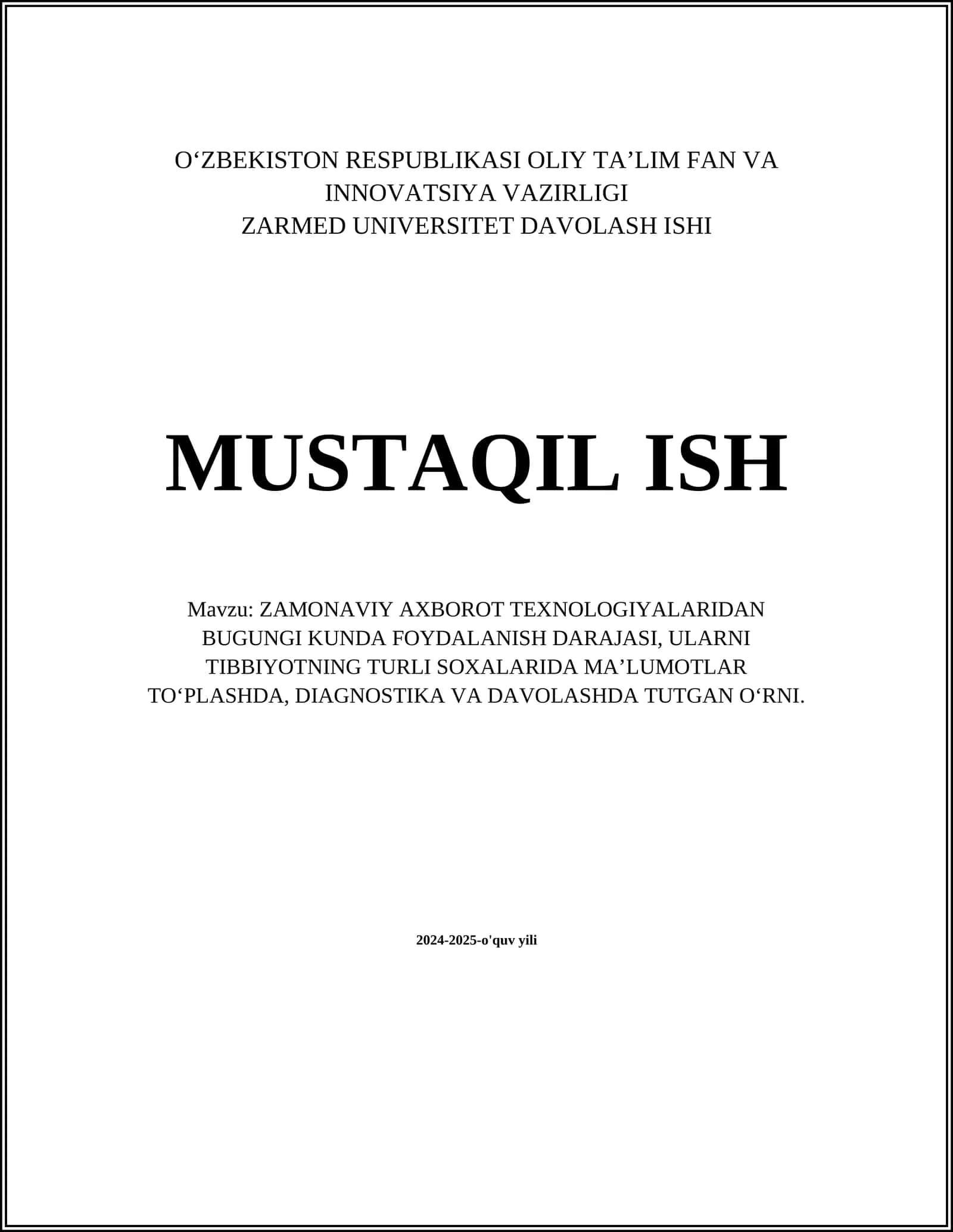 Zamonaviy Axborot Texnologiyalaridan Bugungi Kunda Foydalanish Darajasi