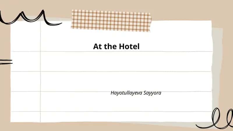 At the Hotel