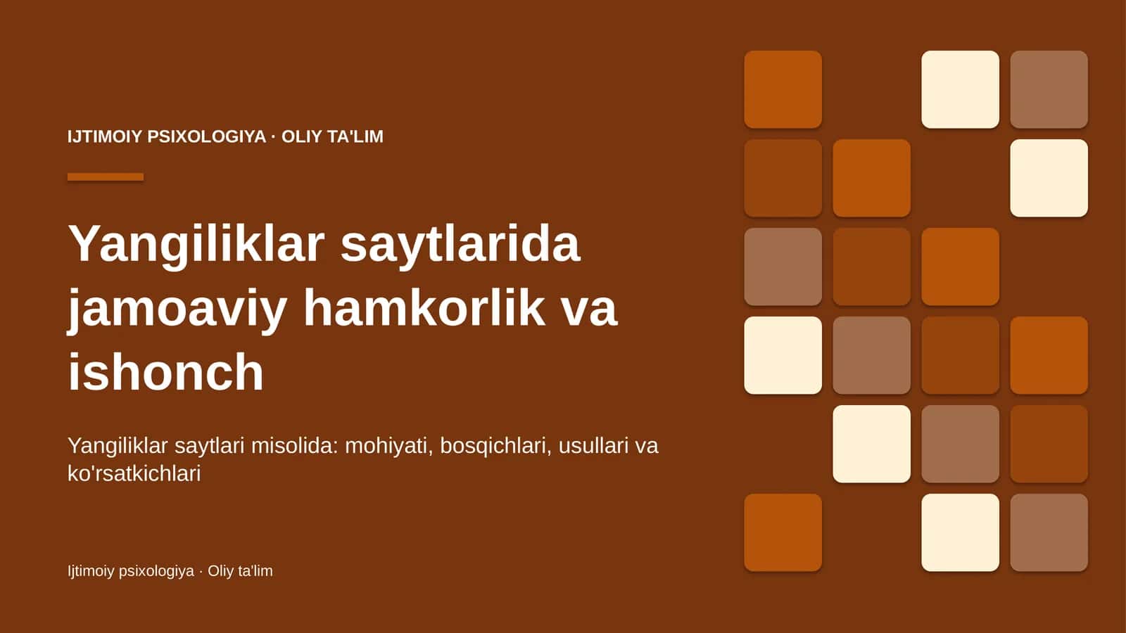 Yangiliklar saytlarida jamoaviy hamkorlik va ishonch