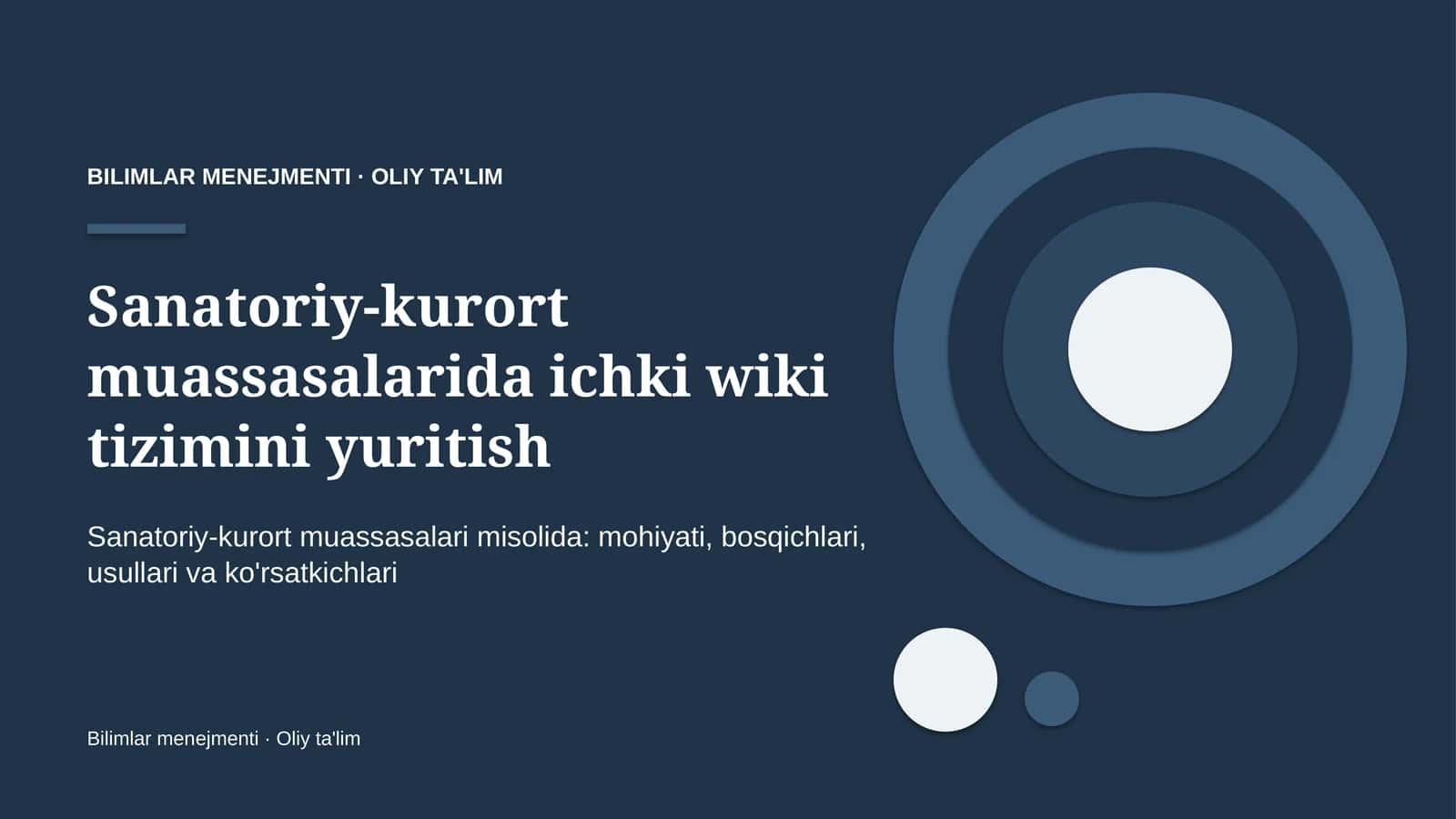 sanatoriy kurort muassasalarida ichki wiki tizimini yuritish 7077