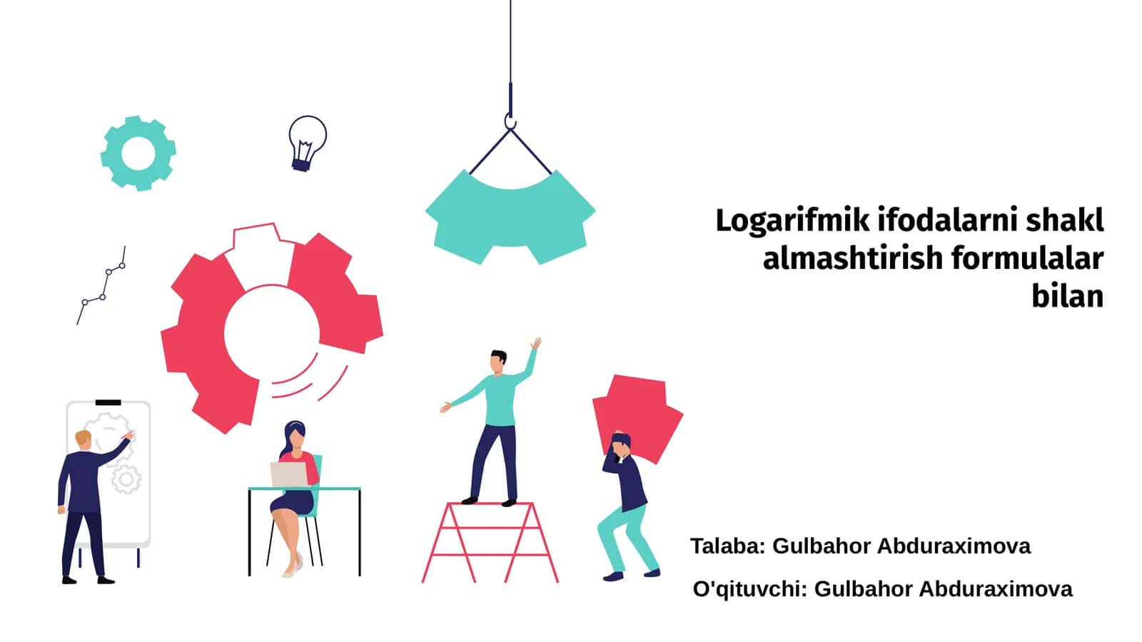 Logarifmik ifodalarni shakl almashtirish formulalar bilan