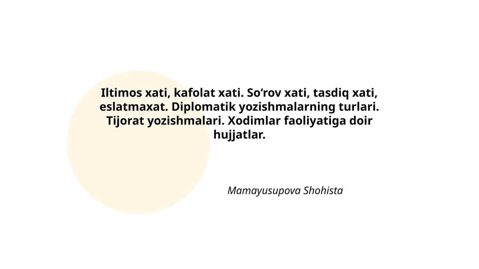 Diplomatik yozishmalarning turlari