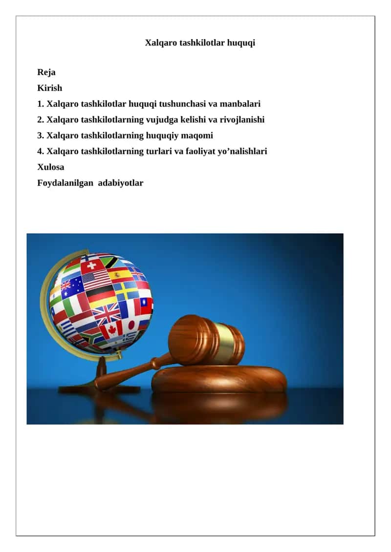 Xalqaro tashkilotlar huquqi