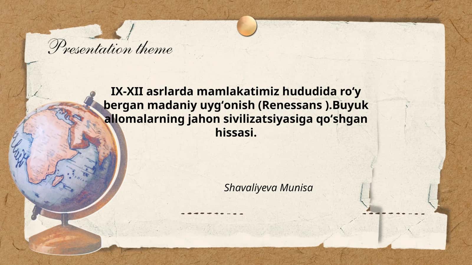 Movarounnahr va Xorazmda madaniy uyg‘onish jarayoni