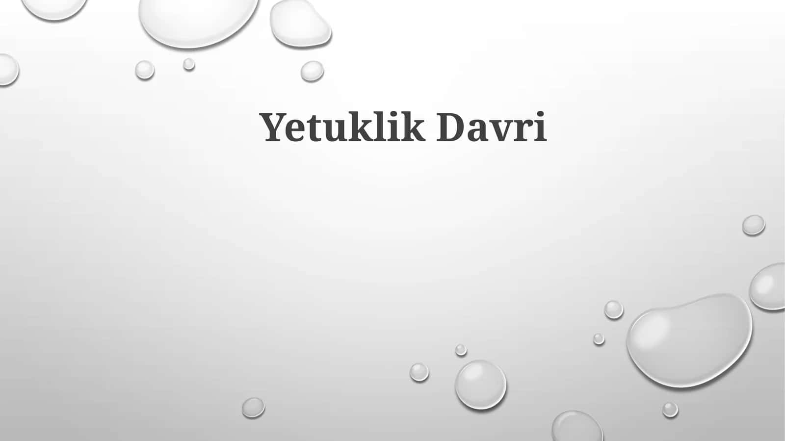 Yetuklik Davri