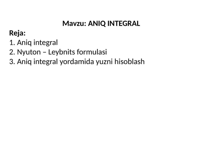 ANIQ INTEGRAL
