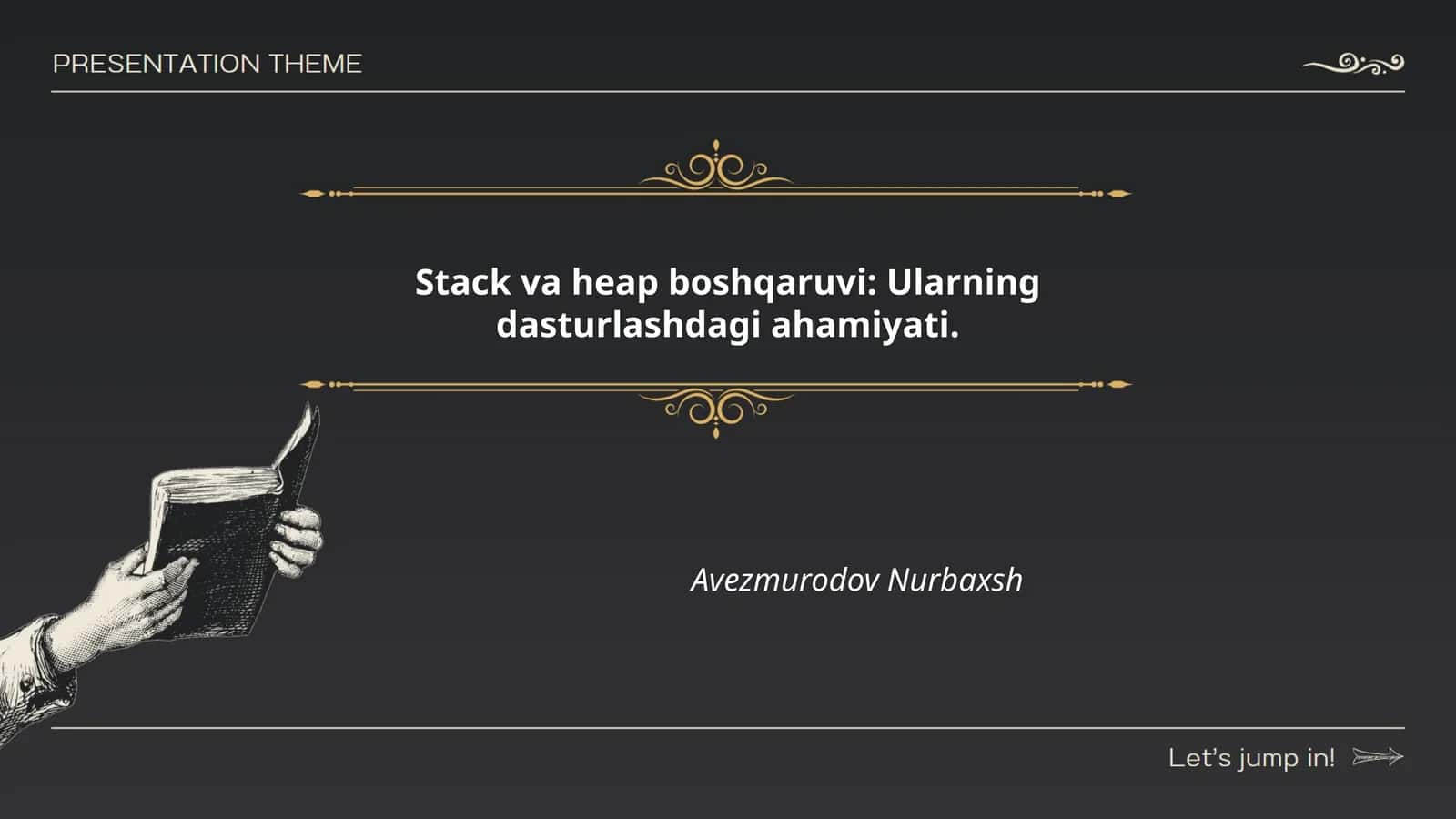 Stack va heap boshqaruvi: Ularning dasturlashdagi ahamiyati