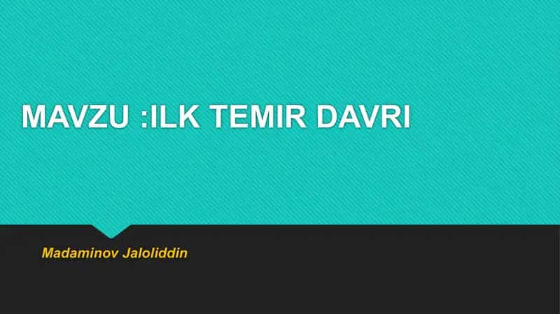 Antik Davr Texnologiyalari